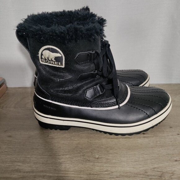 Sorel Women's Tivoli Leather Waterproof Winter Boots Lace Up Sz 8 - Picture 2 of 10